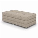 Ver imagem 4 de Puff Cama Dobravel Casal 130cm com Rodizios e Almofadas Cor: Linho Bege