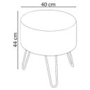 Ver imagem 4 de Puff Puf Para Sala Pes Metal Small Veludo SL 944 Peer