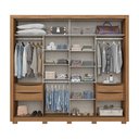 Ver imagem 4 de Guarda-roupa 2 Portas Deslizantes 4 Gavetas com Espelho Medelín