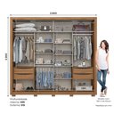Ver imagem 3 de Guarda-roupa 2 Portas Deslizantes 4 Gavetas com Espelho Medelín