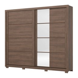 Guarda-roupa Casal 2 Portas Deslizantes 4 Gavetas com Espelho Palace - 2
