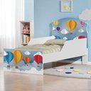 Ver imagem 1 de Cama Infantil Balão com Colchão Mini Cama MDF Branco com Bordas Arredondadas Cambel Móveis