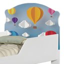 Ver imagem 2 de Cama Infantil Balão com Colchão Mini Cama MDF Branco com Bordas Arredondadas Cambel Móveis
