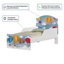 Ver imagem 4 de Cama Infantil Balão com Colchão Mini Cama MDF Branco com Bordas Arredondadas Cambel Móveis