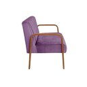 Ver imagem 5 de Namoradeira Anita Sofá 2 Lugares Moderna Braço Madeira