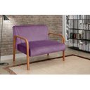 Ver imagem 1 de Namoradeira Anita Sofá 2 Lugares Moderna Braço Madeira