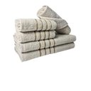 Ver imagem 1 de Jogo de Toalha 2 Banho 2 Rosto 1 Piso - 5pçs Coleção Montreal 100% Algodão - Bege