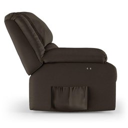 Poltrona do Papai Reclinável Pietra Power Touch Massagem Fh9 Pu Marrom - Mpozenato - 4