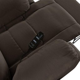 Poltrona do Papai Reclinável Pietra Power Touch Massagem Fh9 Pu Marrom - Mpozenato - 7