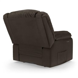 Poltrona do Papai Reclinável Pietra Power Touch Massagem Fh9 Pu Marrom - Mpozenato - 6