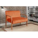 Ver imagem 1 de Namoradeira Anita Sofá 2 Lugares Moderna Braço Madeira