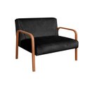 Ver imagem 2 de Namoradeira Anita Sofá 2 Lugares Moderna Braço Madeira