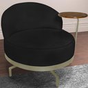 Ver imagem 2 de Poltrona Giratoria Glamour 704 Organica Linho Boucle 3304 Ezz 3304