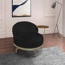 Ver imagem 3 de Poltrona Giratoria Glamour 704 Organica Linho Boucle 3304 Ezz 3304