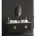 Ver imagem 2 de Espelho Oval Londres 50x40cm Com Borda em Mdf Cru