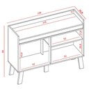 Ver imagem 3 de Aparador Buffet Organizador Cantinho do Café Cannes 108cm 04 Portas Cinamomo Branco - Abmaza