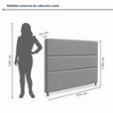 Ver imagem 4 de Cabeceira Estofada King 193cm Base Madeira Maciça Slim