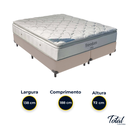 Ver imagem 3 de Cama Box Bipartido Casal Bege e Colchão Freedom Molas Ensacadas Ortobom