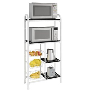 Fruteira de Chão Multiuso Belgica Bm Tubulares Branco