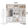 Guarda-Roupa Casal 235cm 3 Portas de Correr com Espelho 100% MDF Boston Espresso Móveis - 5