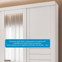 Ver imagem 6 de Guarda-Roupa Casal 235cm 3 Portas de Correr com Espelho 100% MDF Boston Espresso Móveis Branco