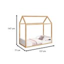 Ver imagem 4 de Mini Cama Montessoriana Zoe Infantil com Colchão 150 X 70 Cm - Reller - Branco Fosco/ Madeira Pinus