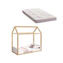 Ver imagem 2 de Mini Cama Montessoriana Zoe Infantil com Colchão 150 x 70 cm - Reller - Branco Fosco/ Madeira Pinus