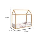 Ver imagem 4 de Mini Cama Montessoriana Zoe Infantil com Colchão 150 x 70 cm - Reller - Branco Fosco/ Madeira Pinus