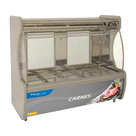 Balcão de Carnes com Gancheira 2mt 1005 Polofrio 110v 1005 Faixa Frontal Vermelho