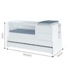 Berço Multifuncional com Cama Auxiliar Sol e Mar com Colchão e Comoda - 5