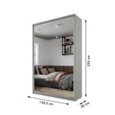 Ver imagem 5 de Guarda-roupa Solteiro 100% Mdf Bp com 2 Portas de Espelho Geneve