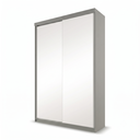 Ver imagem 2 de Guarda-Roupa Solteiro 2 Portas com Espelho 100% MDF Geneve Cinza/Urbi