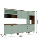 Ver imagem 3 de Armário de Cozinha Genialflex Iluminata Luna Verde Mint