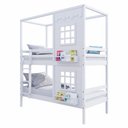 Ver imagem 2 de Beliche Casinha Reta com 02 Janelas Madeira Maciça Branco Housin