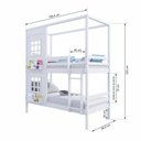 Ver imagem 4 de Beliche Casinha Reta com 02 Janelas Madeira Maciça Branco Housin