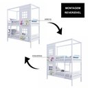 Ver imagem 6 de Beliche Casinha Reta com 02 Janelas Madeira Maciça Branco Housin