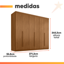 Ver imagem 4 de Guarda Roupas Casal 6 Portas 4 Gavetas Alvorada