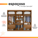 Ver imagem 6 de Guarda Roupas Casal 6 Portas 4 Gavetas Alvorada