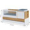 Berço Multifuncional com Cama Auxiliar Sol e Mar com Colchão e Comoda - 5