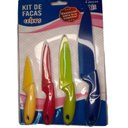 Ver imagem 3 de JOGO DE FACAS INOX CERAMICA COLORS KIT FACA UTENSILIOS MODERNO LUXO COZINHA