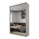 Ver imagem 3 de Guarda-roupa Solteiro 100% Mdf Bp com 2 Portas de Espelho Geneve