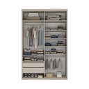 Ver imagem 5 de Guarda-roupa Solteiro 100% Mdf Bp com 2 Portas de Espelho Geneve