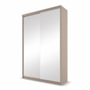 Ver imagem 2 de Guarda-Roupa Solteiro 2 Portas com Espelho 100% MDF Geneve Bege/Panna