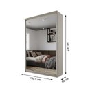Ver imagem 4 de Guarda-roupa Solteiro 100% Mdf Bp com 2 Portas de Espelho Geneve