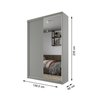 Guarda-roupa Solteiro 100% Mdf Bp com 2 Portas e 1 Espelho Geneve - 4