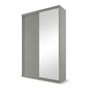 Ver imagem 2 de Guarda-Roupa Solteiro 2 Portas e 1 Espelho 100% MDF Geneve Cinza/Urbi