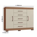 Ver imagem 2 de Comoda Essence 5 Gavetas e 2 Portas 100% em MDF