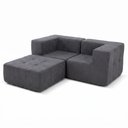 Ver imagem 4 de Sofá Modular 2 Lugares com Apoio de Pés Kappesberg Boucle Titanio