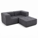 Ver imagem 2 de Sofá Modular 2 Lugares com Apoio de Pés Kappesberg Boucle Titanio