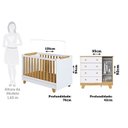 Ver imagem 3 de Quarto de Bebê Cômoda 4 Gavetas e Berço Minicama 4 em 1 Levy 100% MDF Yescasa